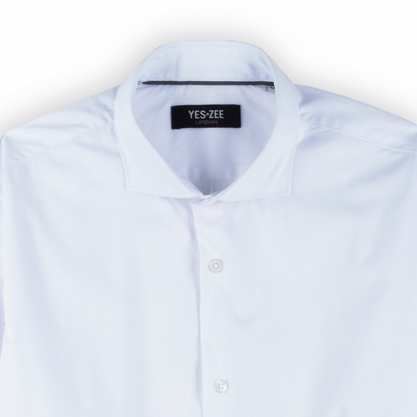 Camisa Homem Clássica Yes Zee Branca com Detalhes Elegantes