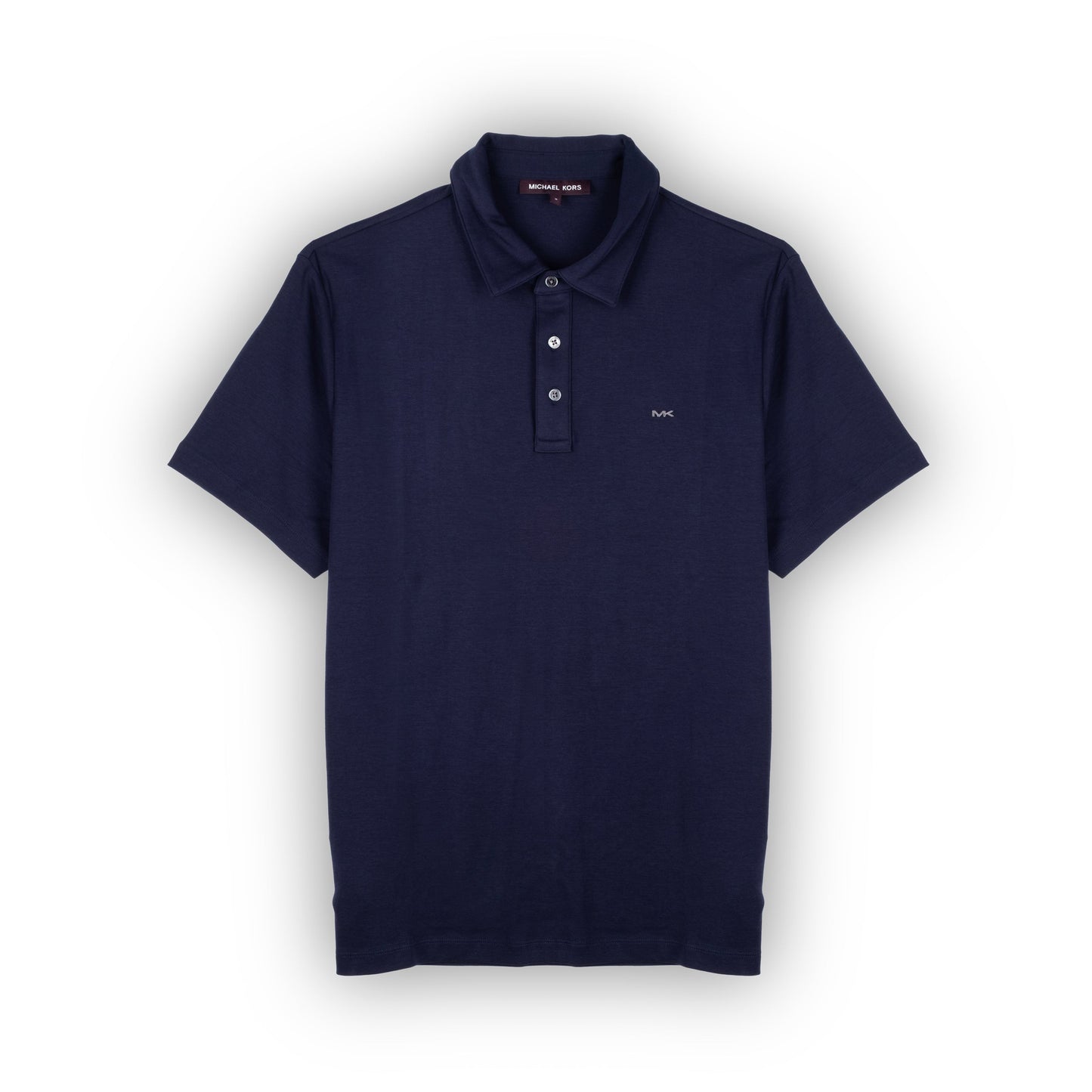 Polo Homem Michael Kors Azul Marinho com Logótipo Bordado e Manga Curta