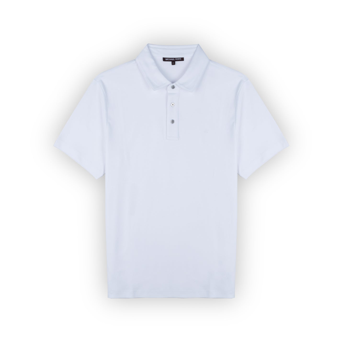 Polo Homem Michael Kors Branco Minimalista em Algodão com Botões