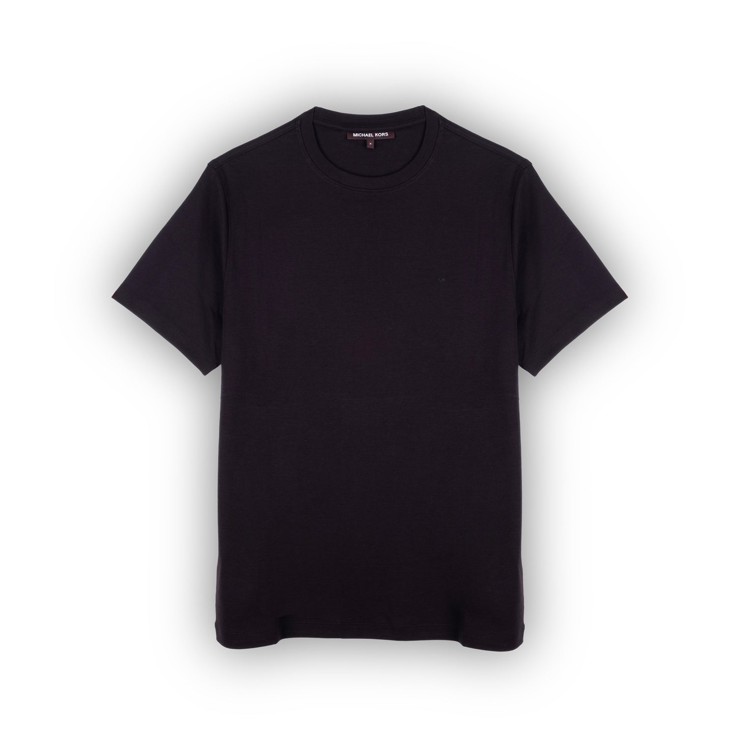 T-Shirt Homem Michael Kors Preto Minimalista em Algodão com Gola Clássica