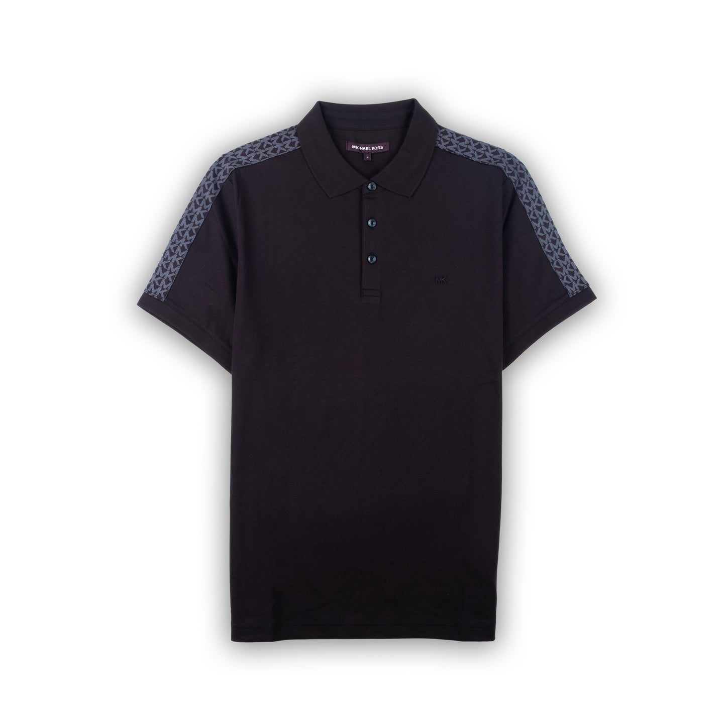 Polo Homem Michael Kors Preto Elegante em Algodão com Botões e Gola Clássica