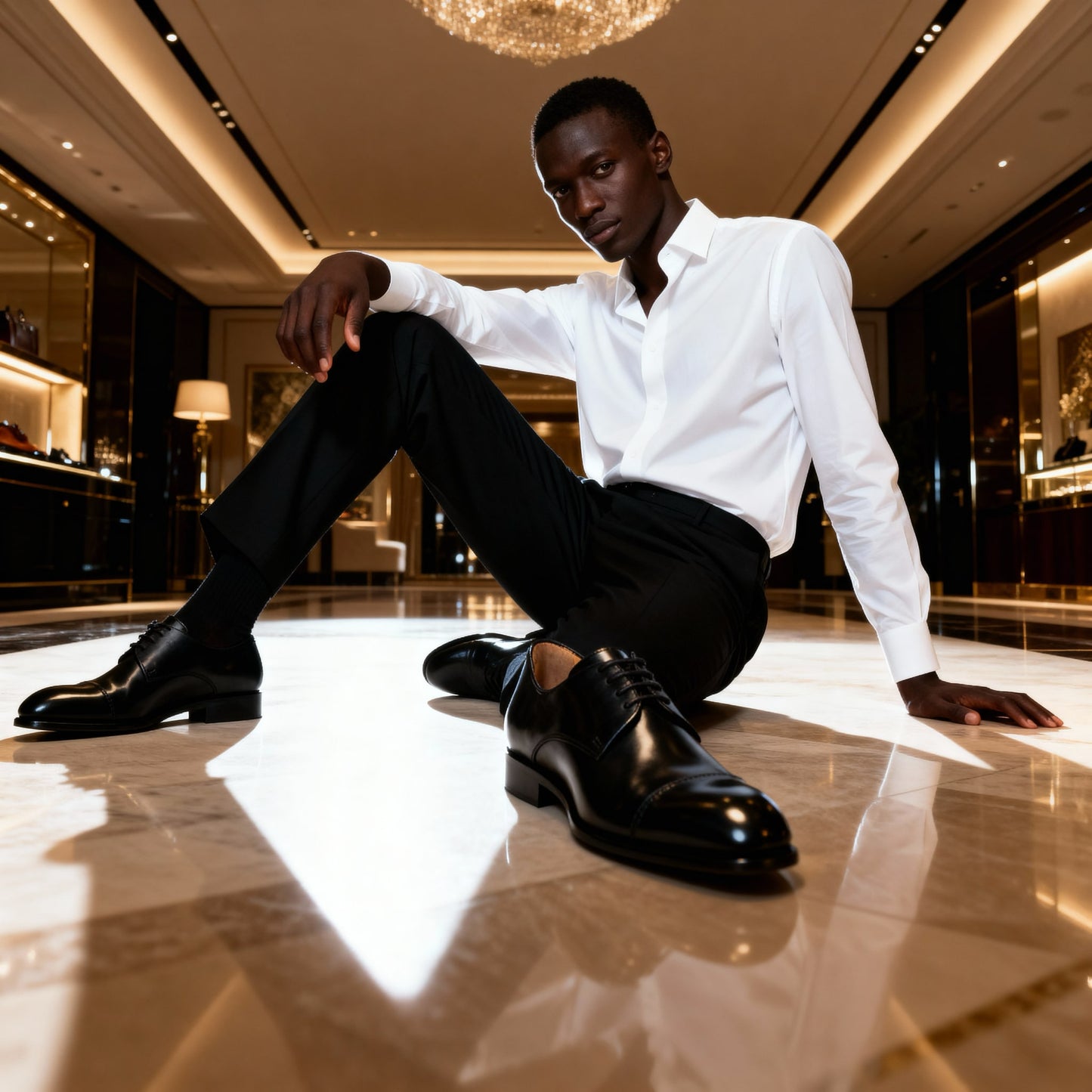 Sapatos de Homem Sociais CIRO Preto Visar