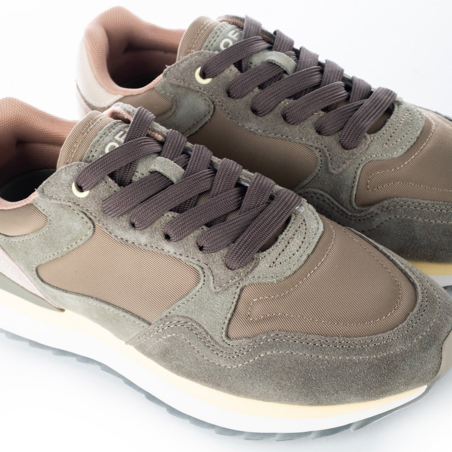 Ténis Homem Hoff Verde e Bege com Detalhes em Camurça