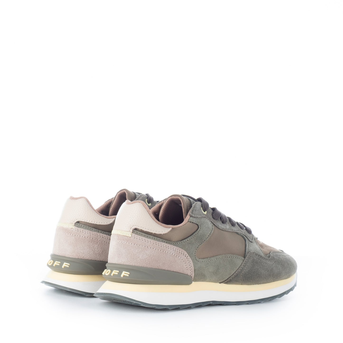 Ténis Homem Hoff Verde e Bege com Detalhes em Camurça