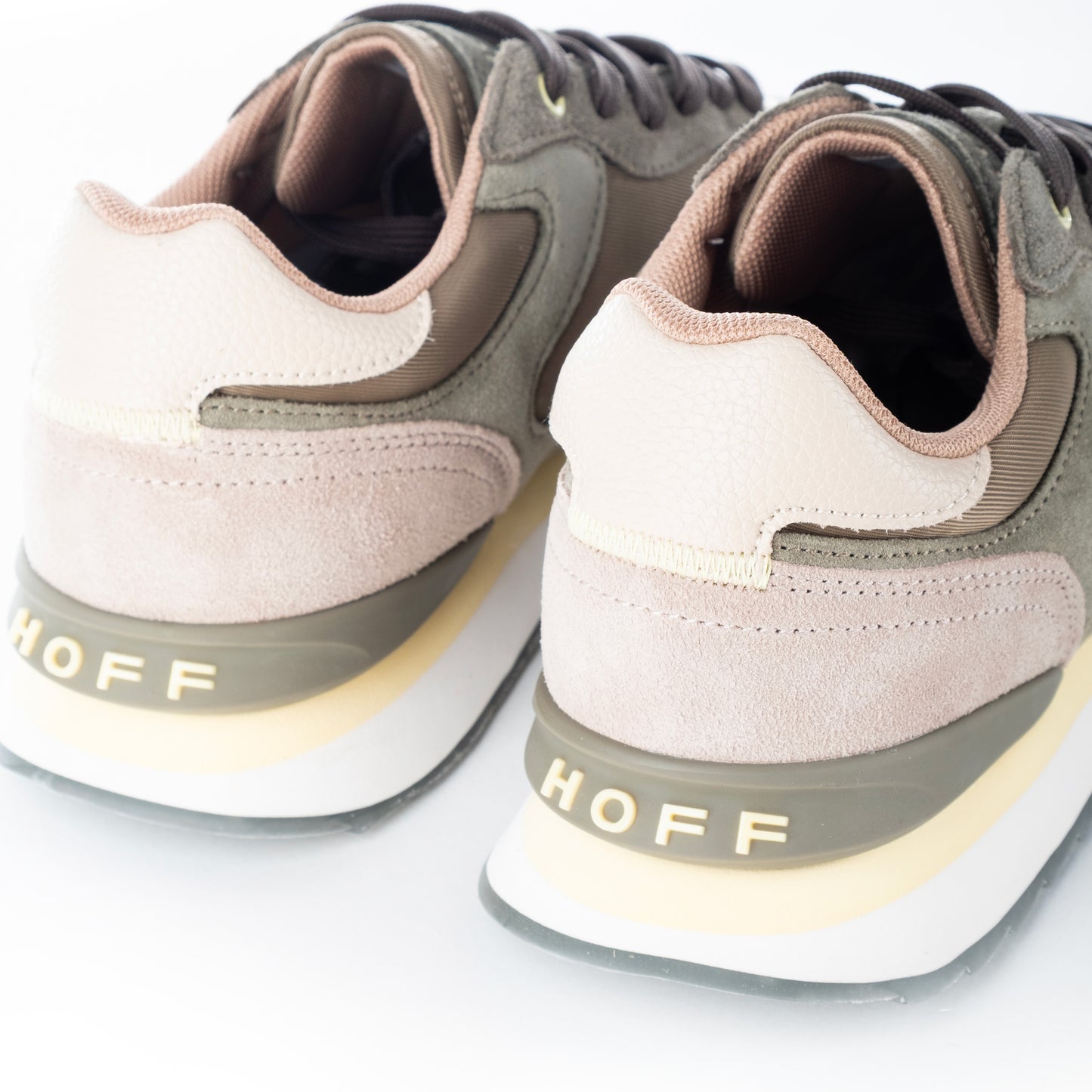 Ténis Homem Hoff Verde e Bege com Detalhes em Camurça