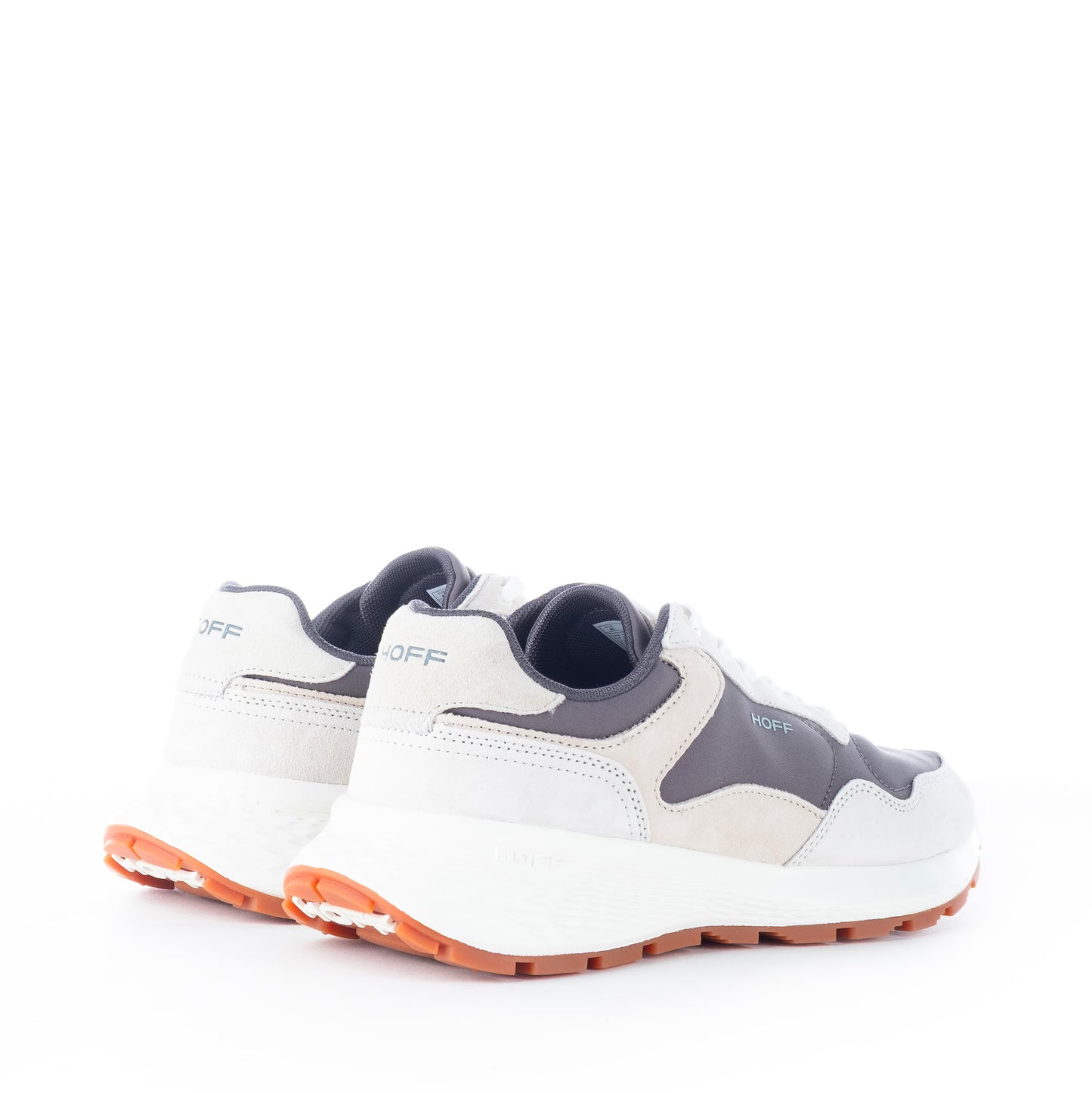 Ténis Homem Hoff Cinza e Branco com Detalhes Laranja