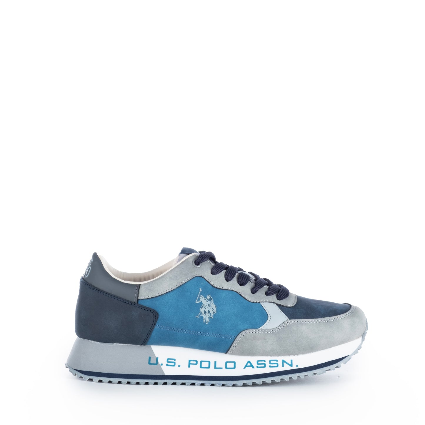 Ténis Homem US Polo Azul e Cinza com Detalhe Clássico