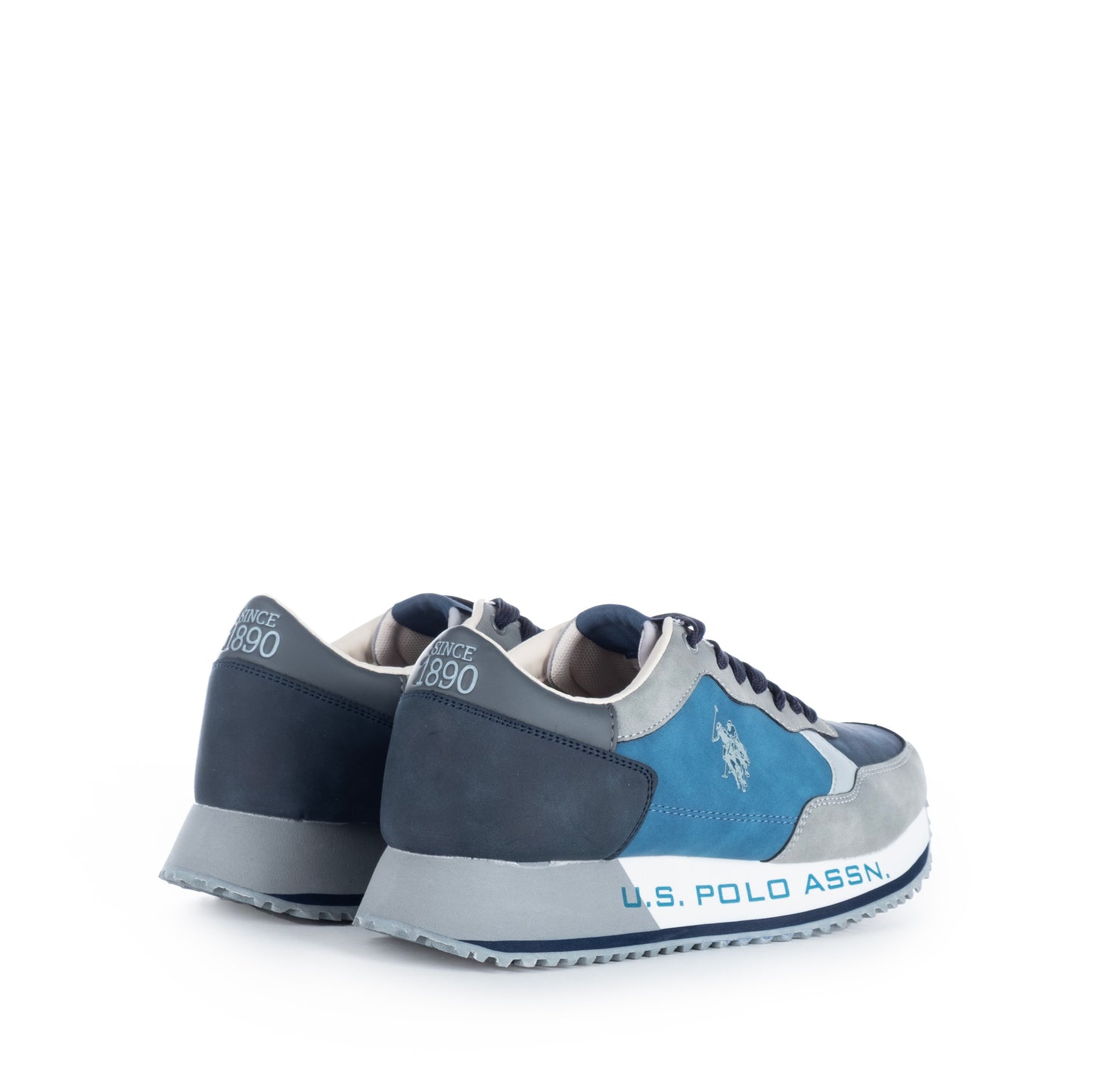 Ténis Homem US Polo Azul e Cinza com Detalhe Clássico