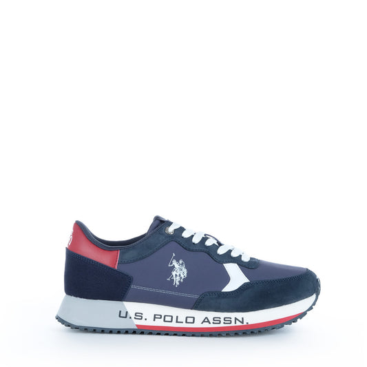 Ténis Homem U.S. Polo Assn. Azul Marinho com Logótipo Contrastante e Detalhes Vermelhos