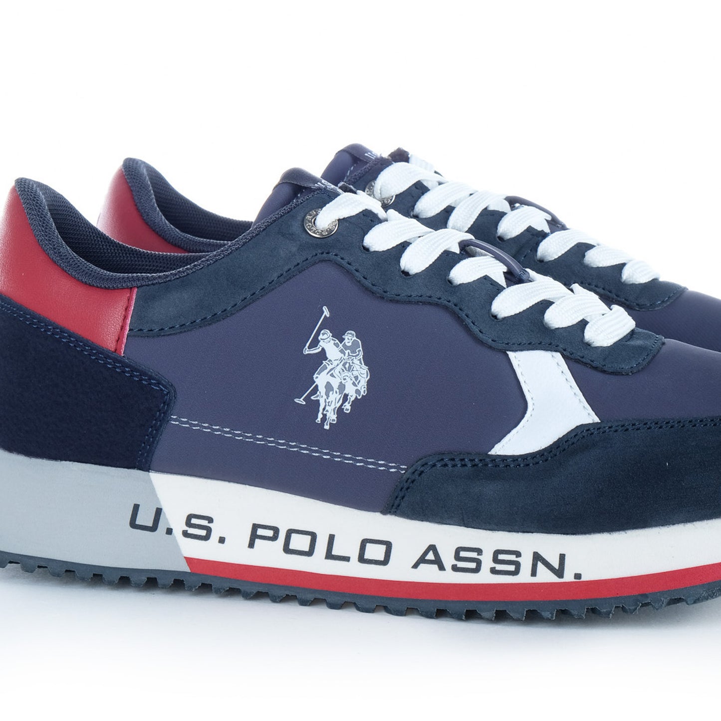 Ténis Homem U.S. Polo Assn. Azul Marinho com Logótipo Contrastante e Detalhes Vermelhos