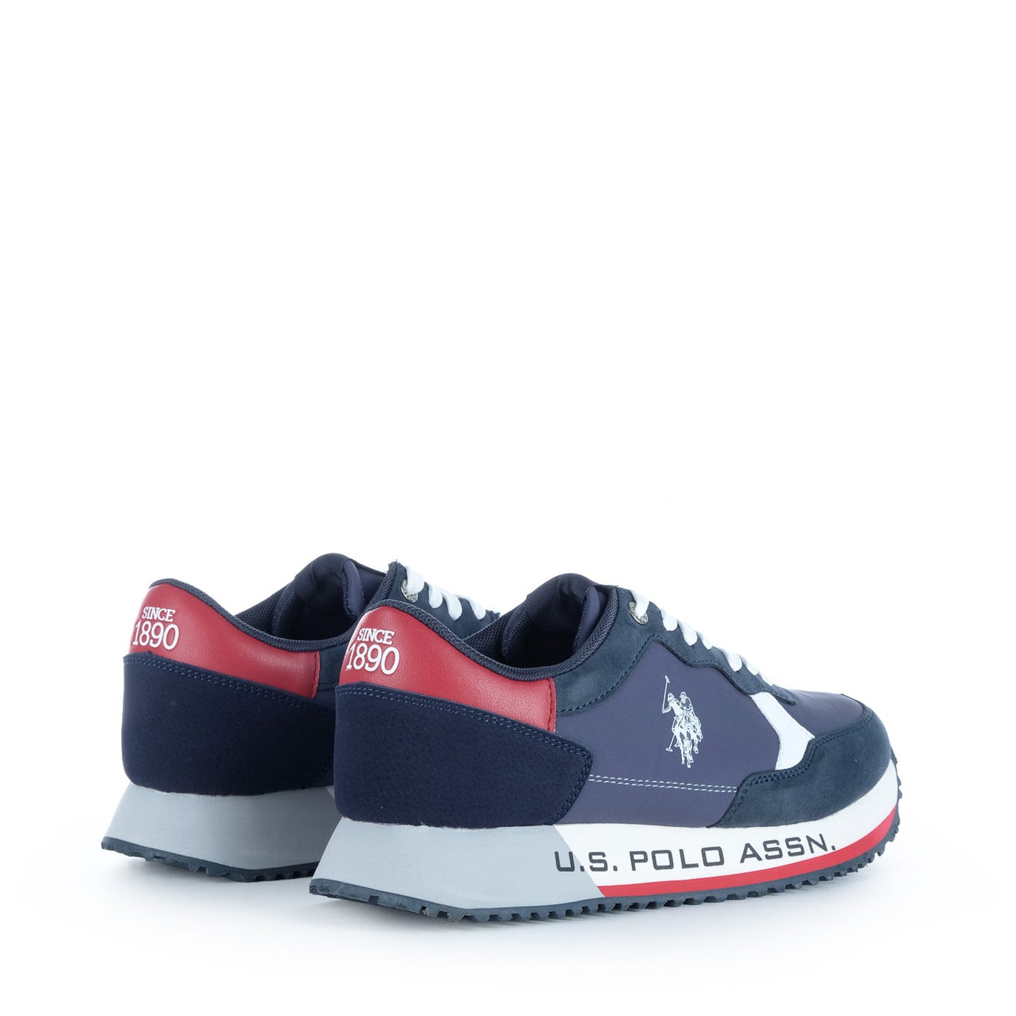 Ténis Homem U.S. Polo Assn. Azul Marinho com Logótipo Contrastante e Detalhes Vermelhos