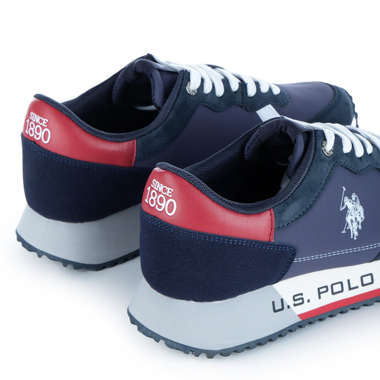 Ténis Homem U.S. Polo Assn. Azul Marinho com Logótipo Contrastante e Detalhes Vermelhos