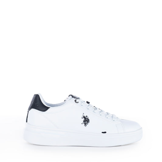 Ténis Homem US Polo Branco com Detalhes Elegantes