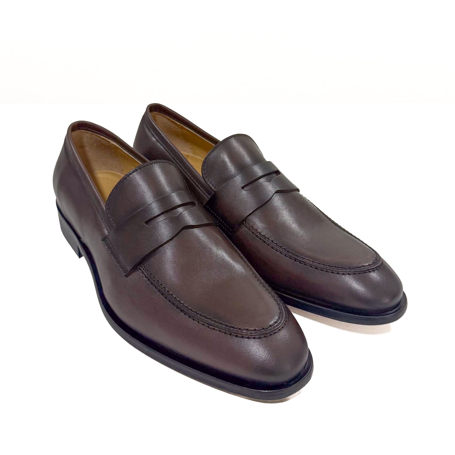 Sapatos Loafer Homem Fernando Moreira Castanhos com Tira Frontal