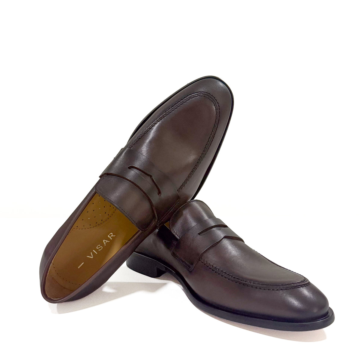 Sapatos Loafer Homem Fernando Moreira Castanhos com Tira Frontal