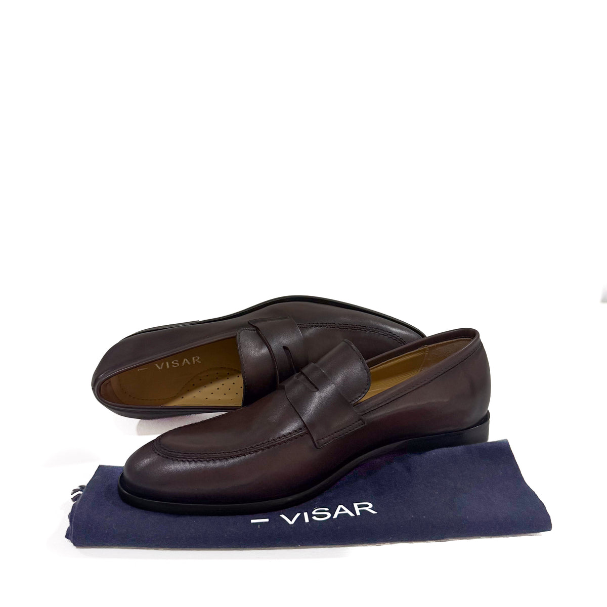 Sapatos Loafer Homem Fernando Moreira Castanhos com Tira Frontal