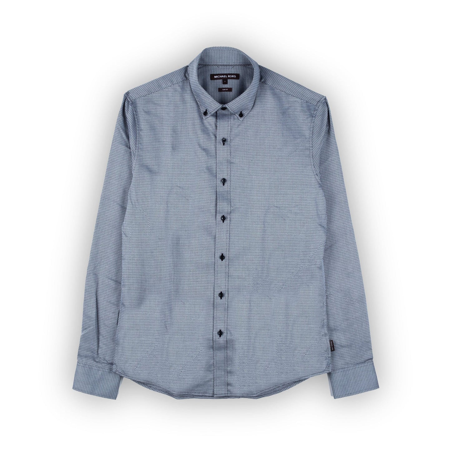 Camisa Masculina Michael Kors Preta com Estampa Geométrica