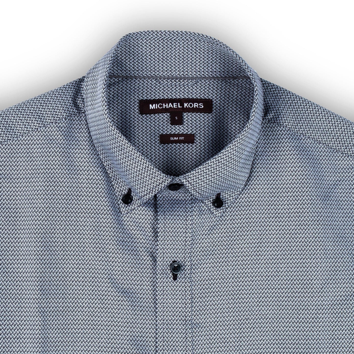 Camisa Masculina Michael Kors Preta com Estampa Geométrica