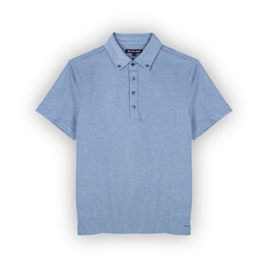 Homem Polo Michael Kors Azul Claro com Detalhe Moderno