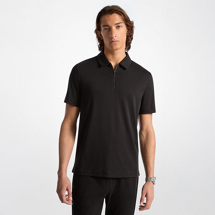 Homem Polo Michael Kors Preto com Fecho de Meia-Zipa