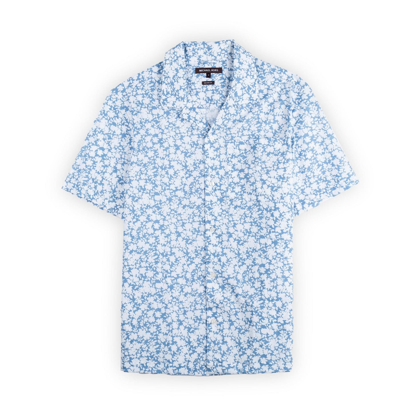 Camisa Homem Michael Kors Padrão Azul e Branco