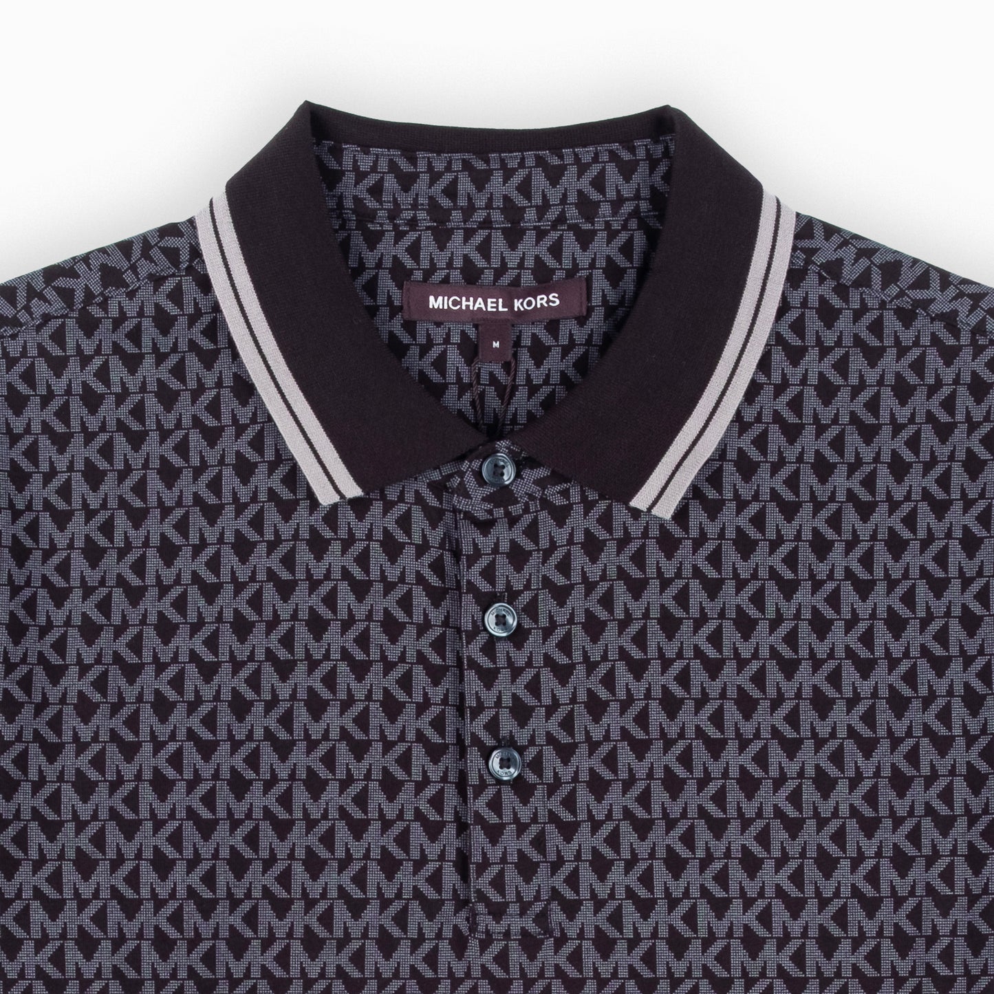 Polo Homem Michael Kors Preto com Estampa MK