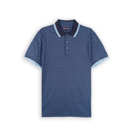 Polo Homem Michael Kors Azul Midnight com Padrão