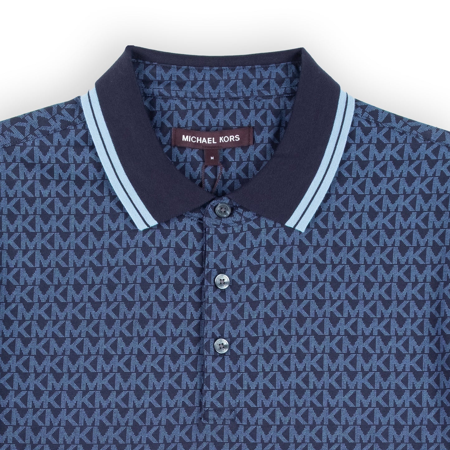 Polo Homem Michael Kors Azul Midnight com Padrão