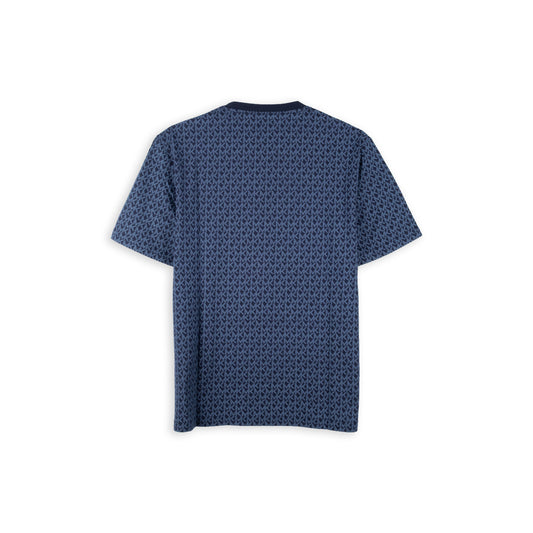 T-Shirt Homem Michael Kors Azul-Marinho com Padrão Monograma