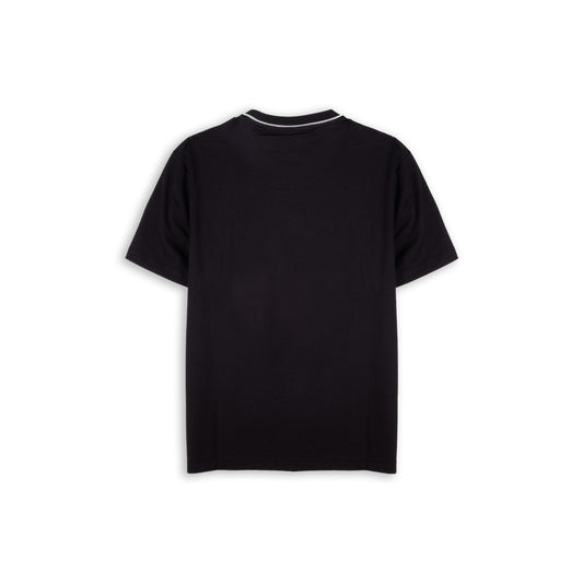 T-Shirt Homem Michael Kors Preta com Gola Contrastante
