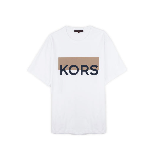 T-Shirt Homem Michael Kors Branca com Logótipo KORS