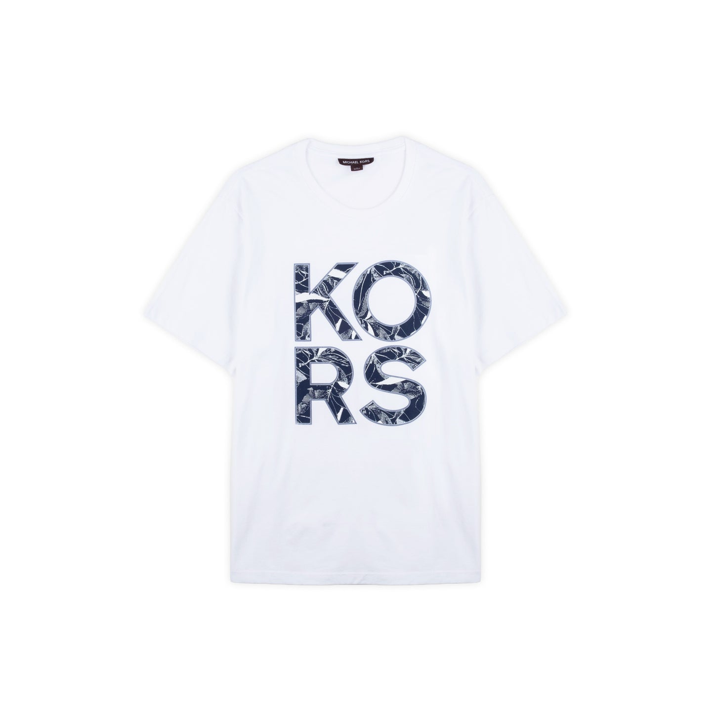 T-Shirt Homem Michael Kors Branca com Grafismo KORS