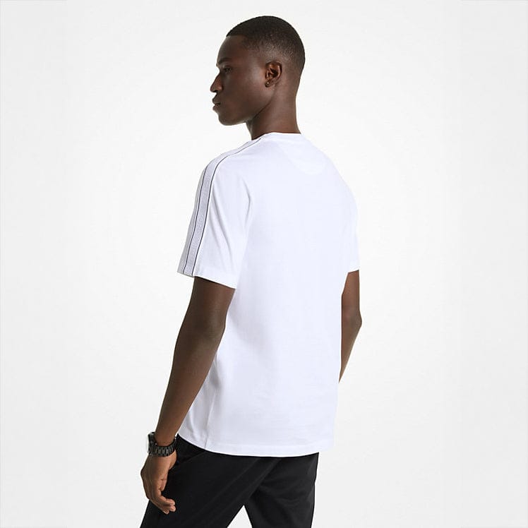 T-Shirt Masculina Michael Kors Branca com Detalhe Lateral