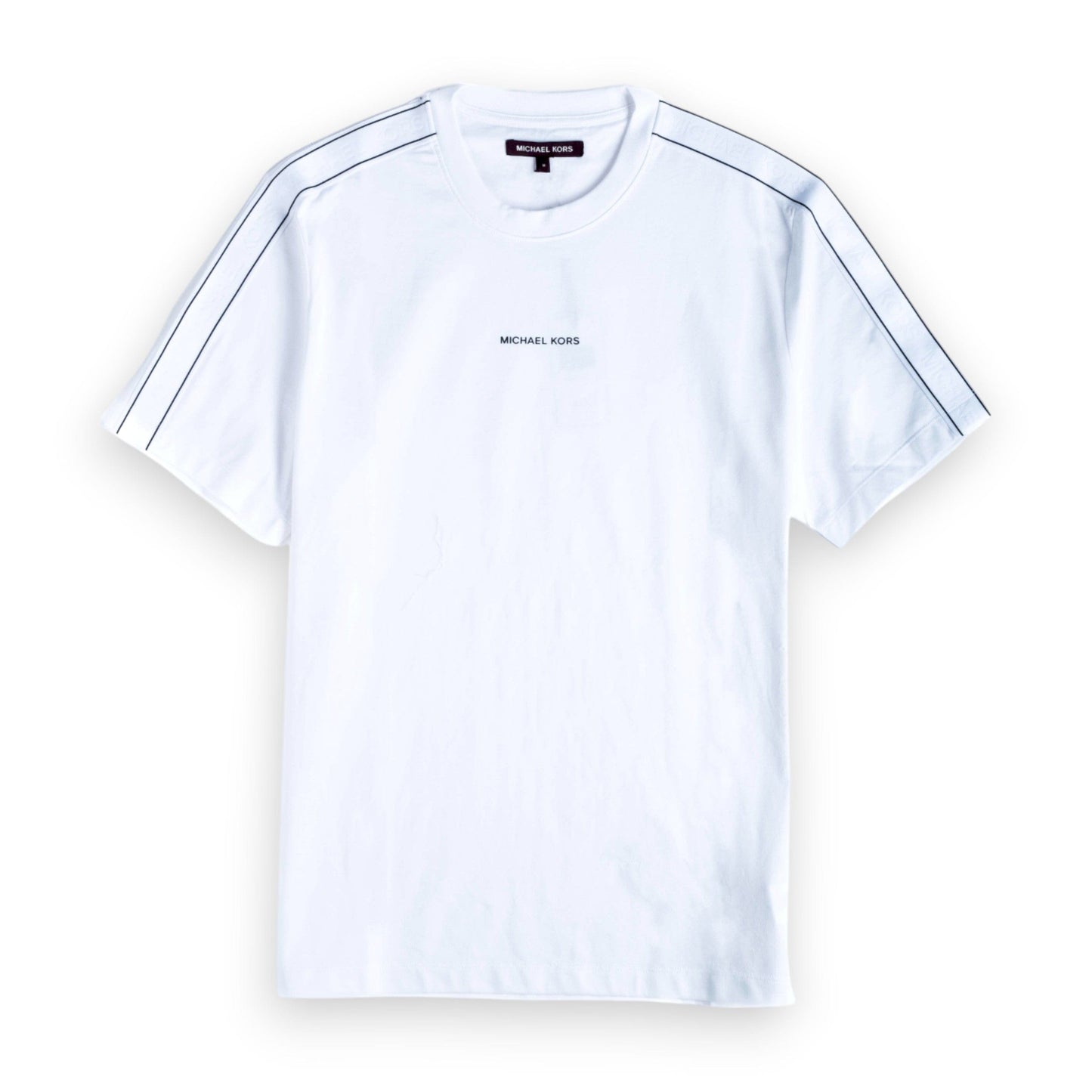 T-Shirt Masculina Michael Kors Branca com Detalhe Lateral