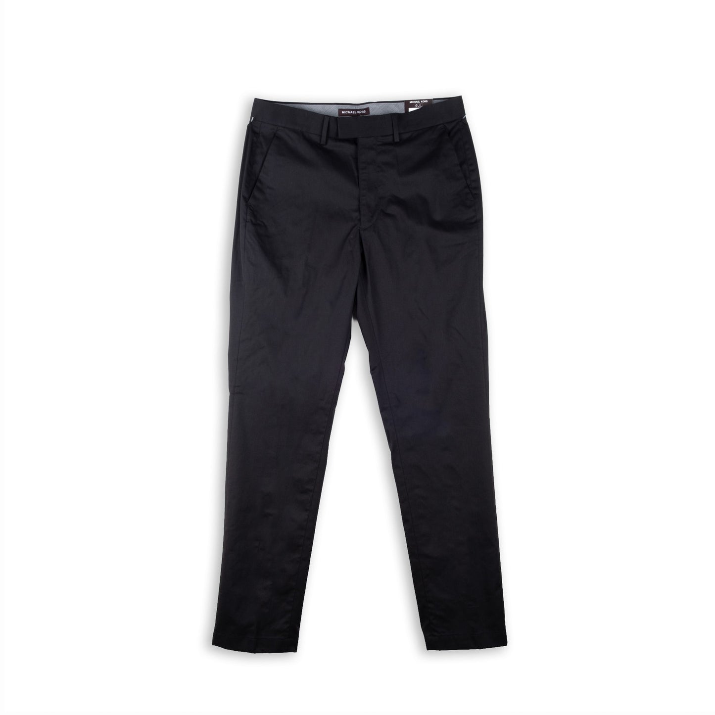 Calças Chino Homem Michael Kors Pretas de Corte Slim com Bolsos Laterais