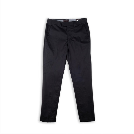 Calças Chino Homem Michael Kors Pretas de Corte Slim com Bolsos Laterais