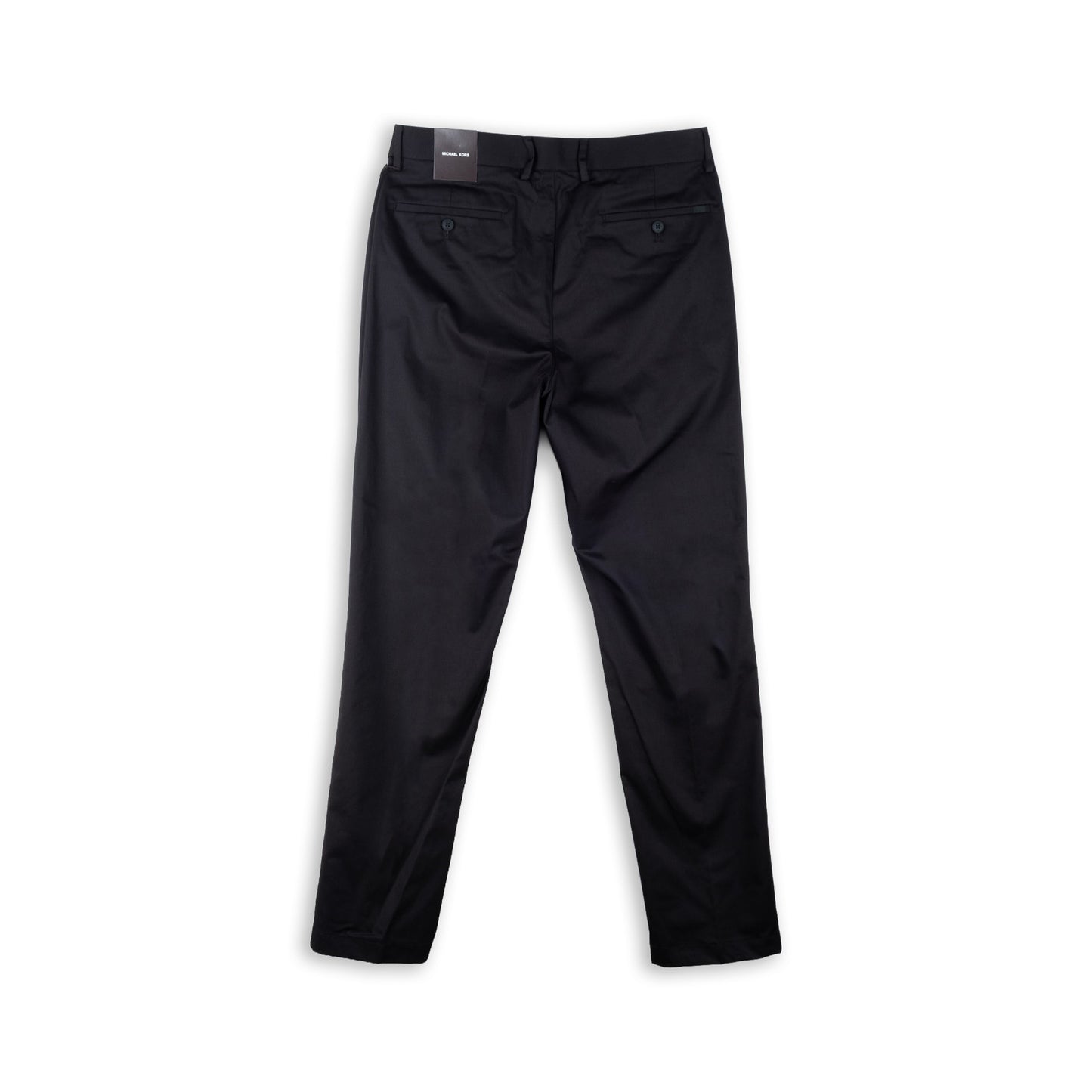 Calças Chino Homem Michael Kors Pretas de Corte Slim com Bolsos Laterais
