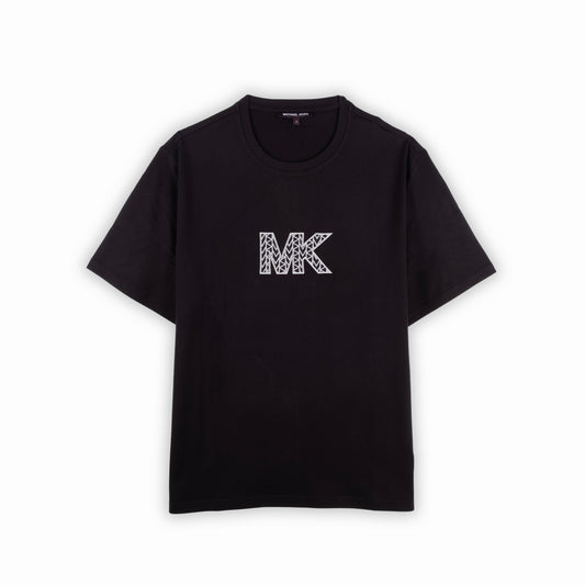 T-Shirt Homem Michael Kors Preta com Estampa Geométrica
