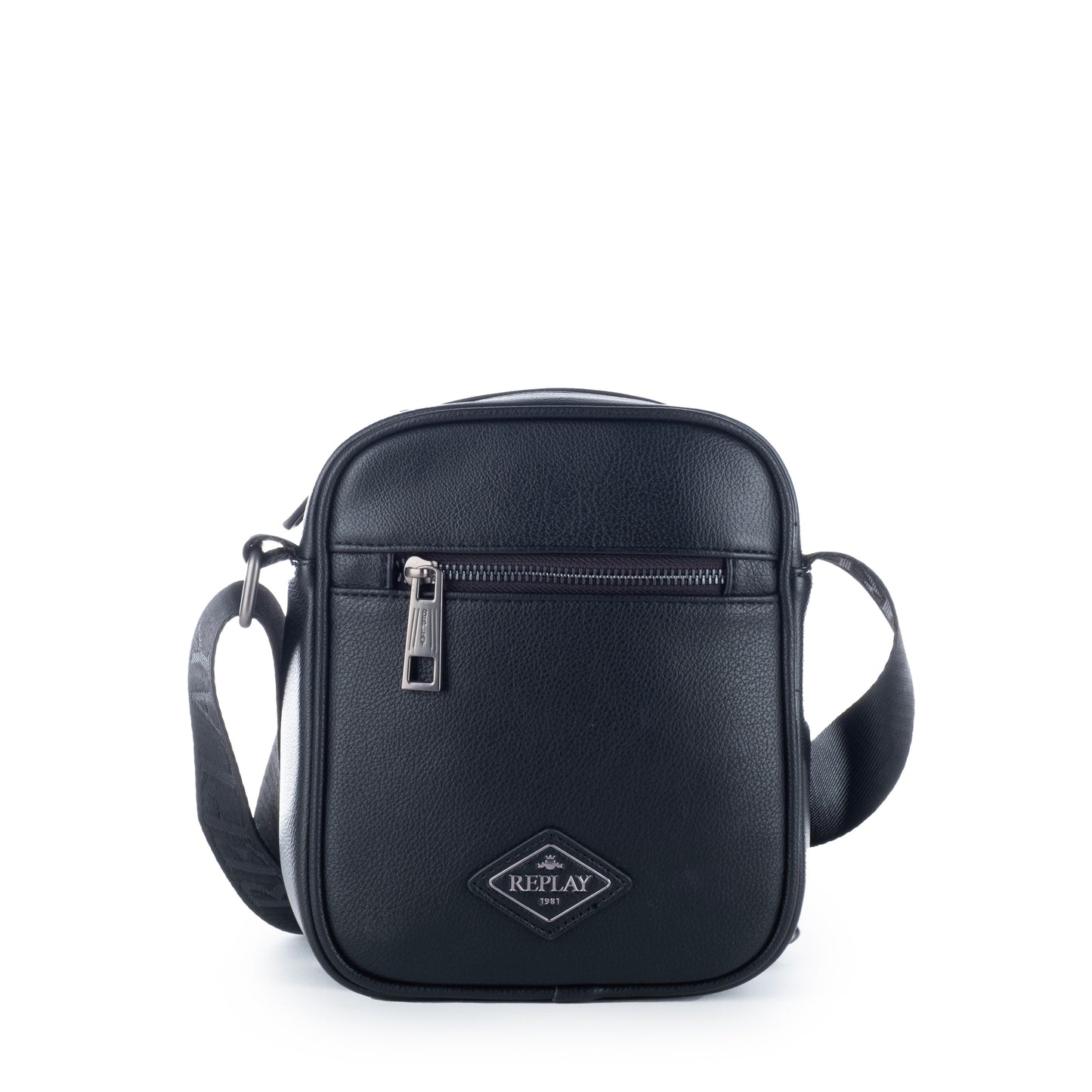 Masculino Saco Replay Preto com Detalhes Modernos