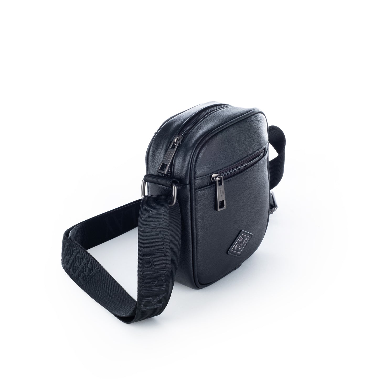 Masculino Saco Replay Preto com Detalhes Modernos