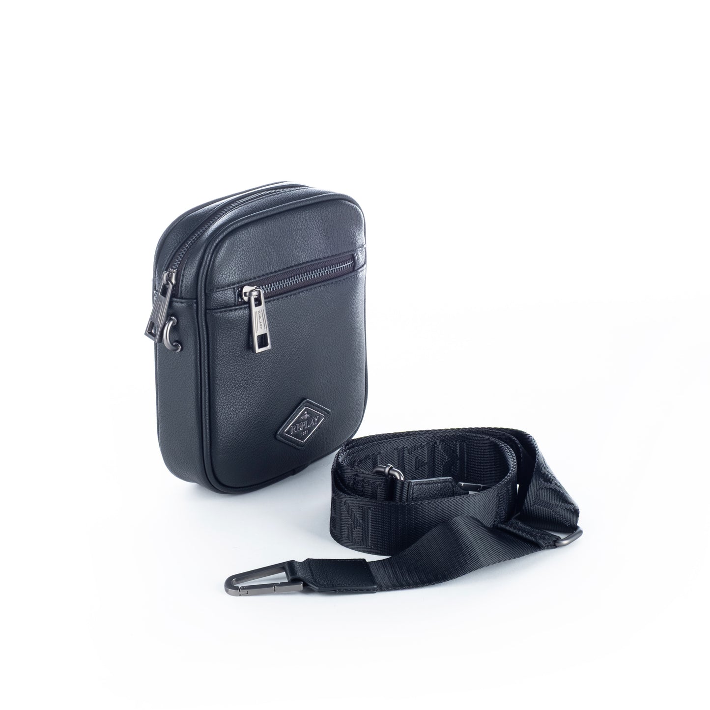 Saco Homem Transversal Replay Preto Elegante com Bolso Frontal