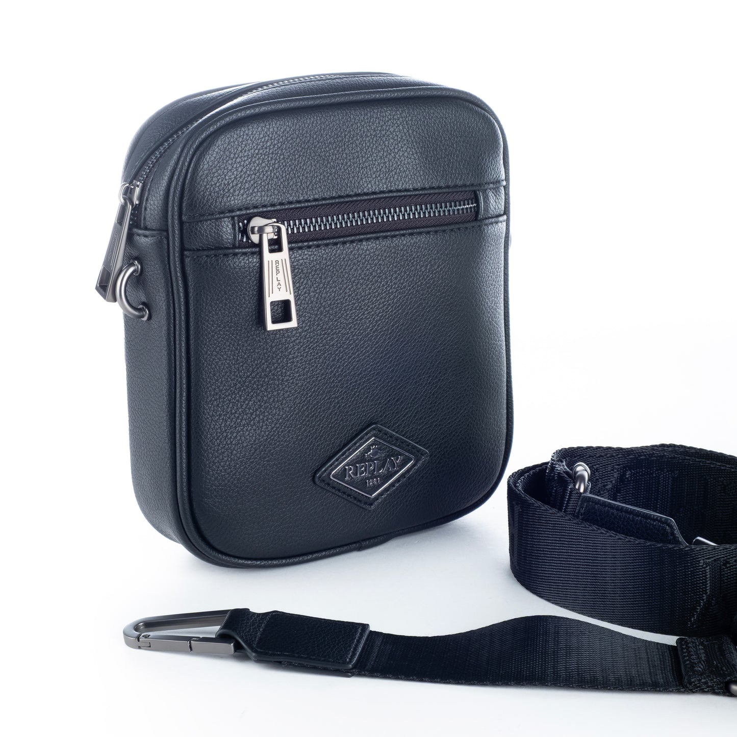 Saco Homem Transversal Replay Preto Elegante com Bolso Frontal