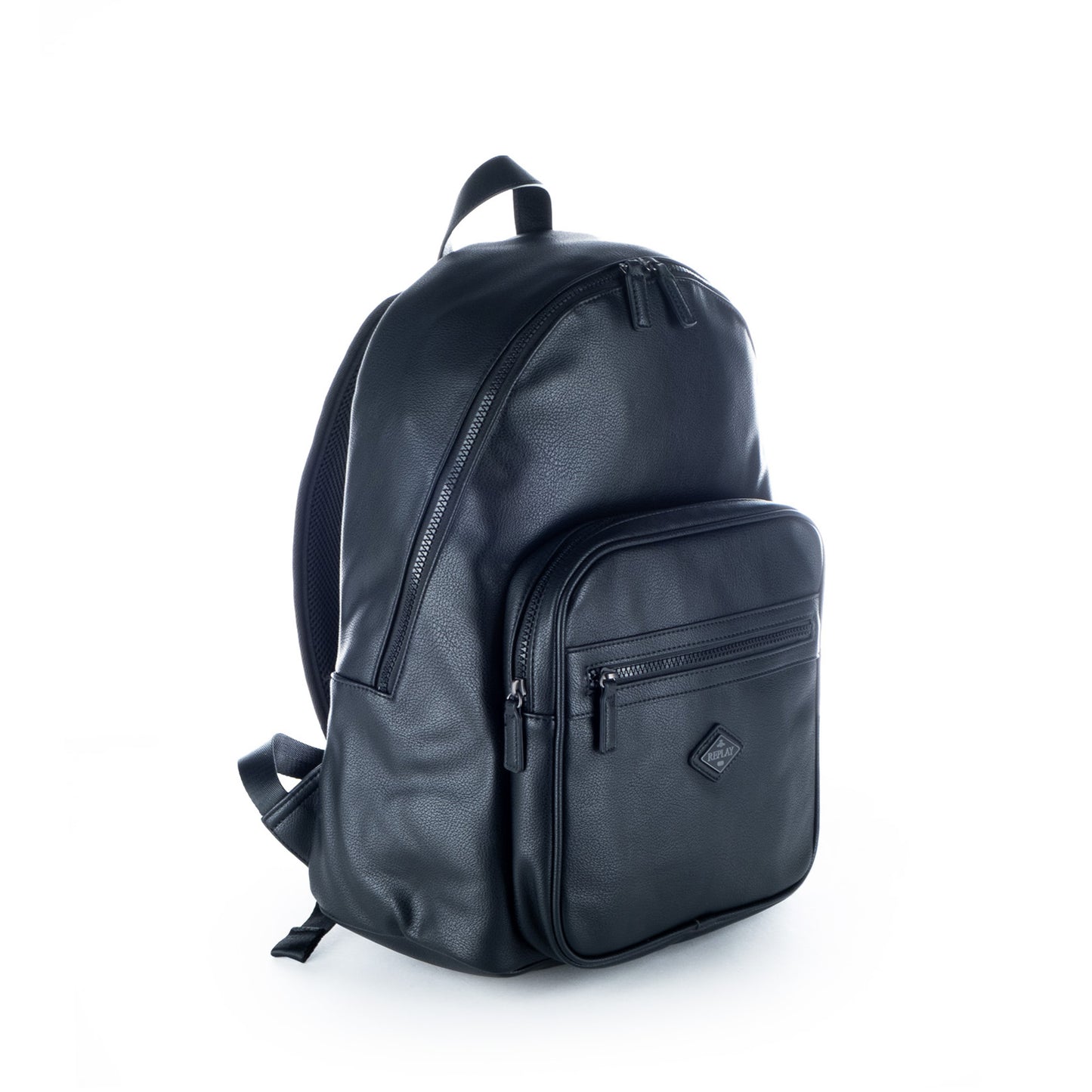 Mochila Homem Replay Preta com Bolso Frontal e Fechos de Correr