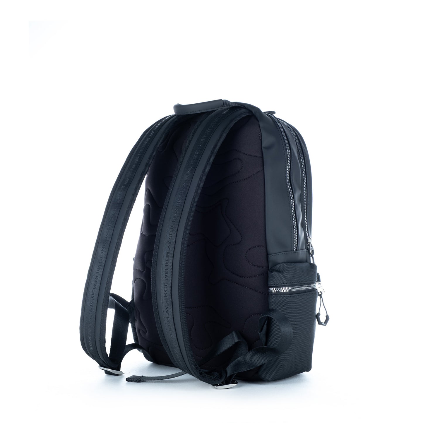 Mochila Homem Replay Preta com Logótipo em Relevo e Fechos Metálicos