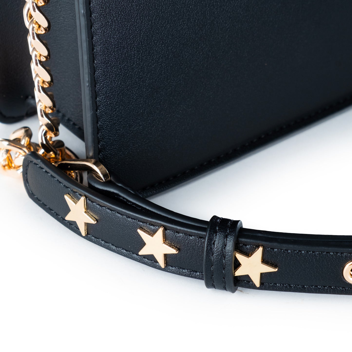 Bolsa Clutch Replay Azul com Logo Metálico e Fecho de Clique