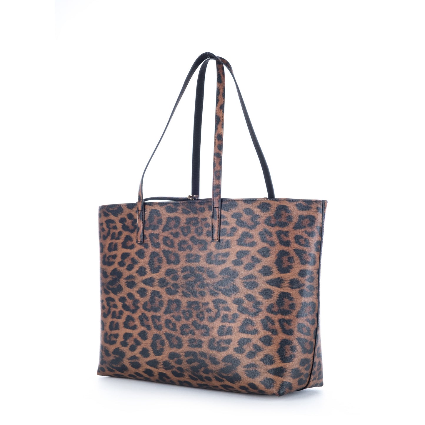 Bolsa Tote Replay Castanha com Padrão Animal Print e Bolsa Removível