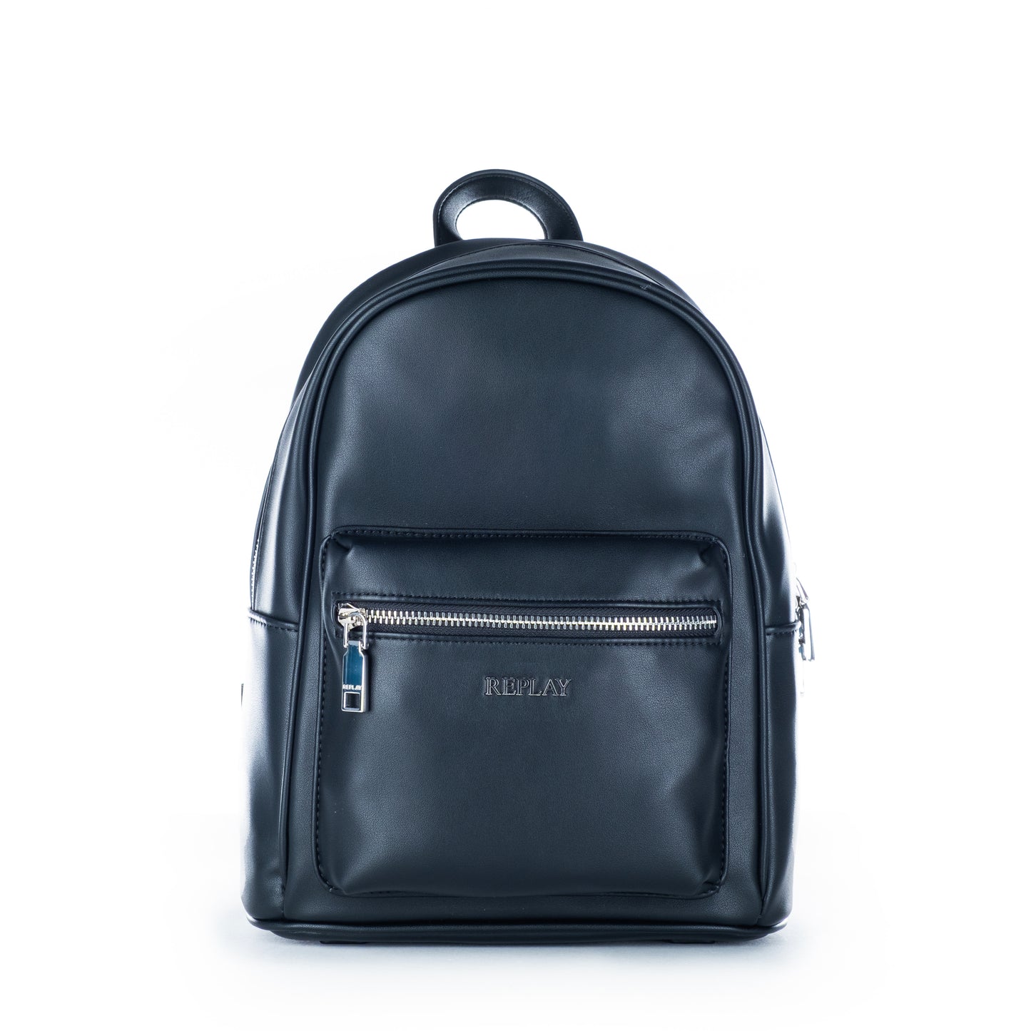 Mochila Homem Replay Azul Escuro em Pele Sintética com Compartimentos e Fecho Zip