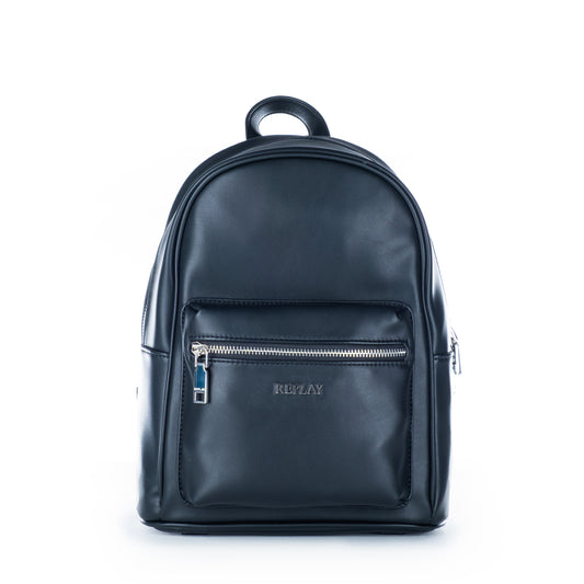 Mochila Homem Replay Azul Escuro em Pele Sintética com Compartimentos e Fecho Zip