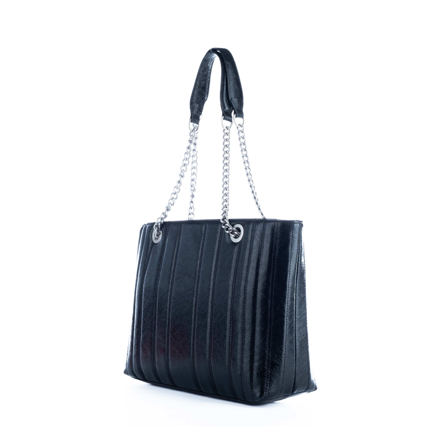 Bolsa Tote Feminina Replay Preta com Alça de Corrente