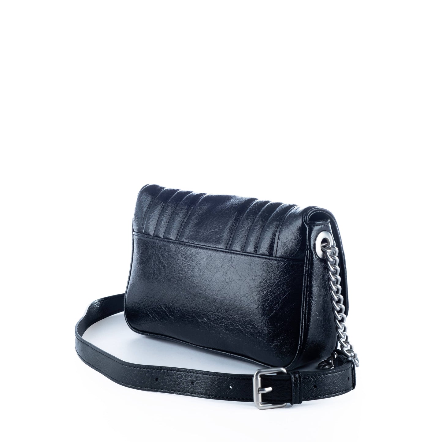 Bolsa Tiracolo Feminina Replay Preta com Corrente